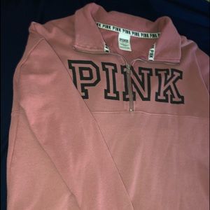 Pink Quarter-zip Pullover Jacket